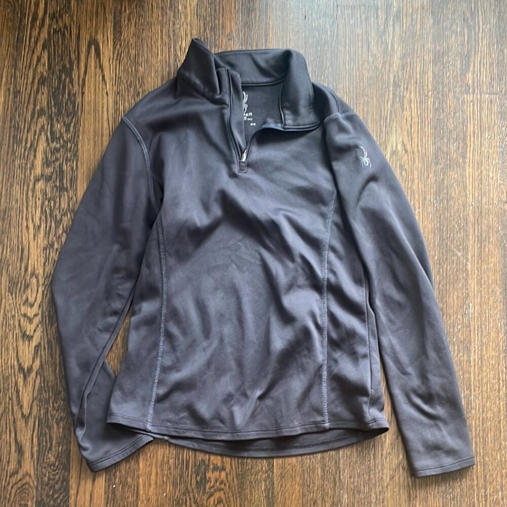 Spyder Gray Full Zip Jacket Medium Ski Snowboard Outdoor Sports